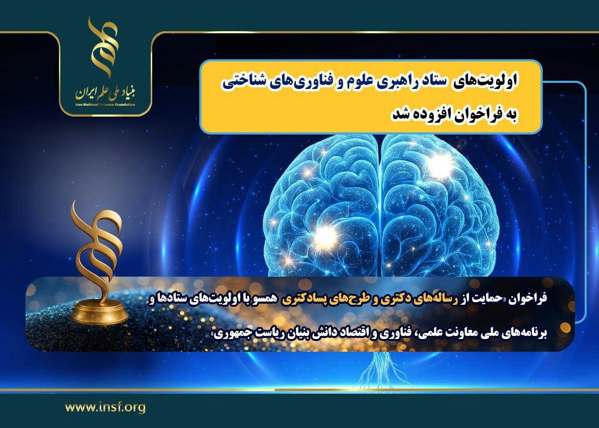 اولویتهای ستاد توسعه علوم و فناوریهای شناختی